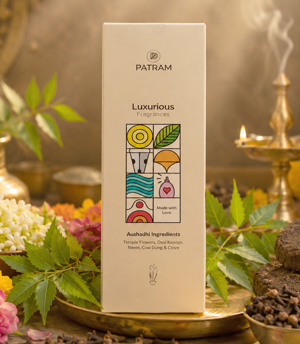 Patram Luxurious Mogra and Guggal Chandan Incense Sticks 80gm